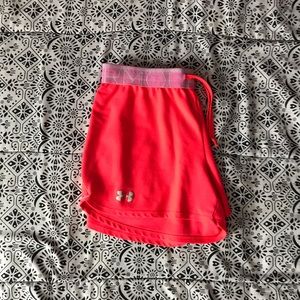 Pink under amour shorts